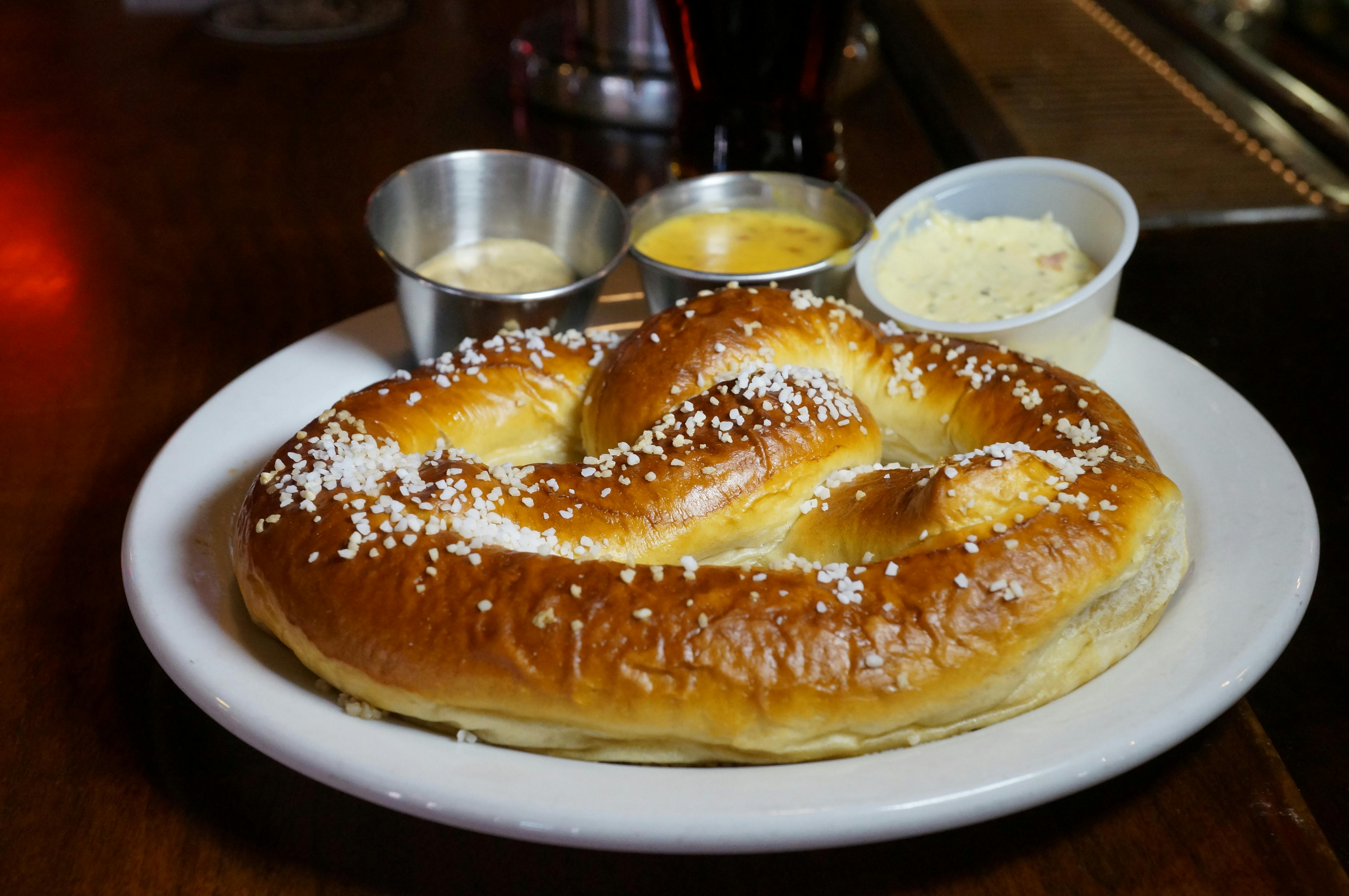 Freshly baked pretzels